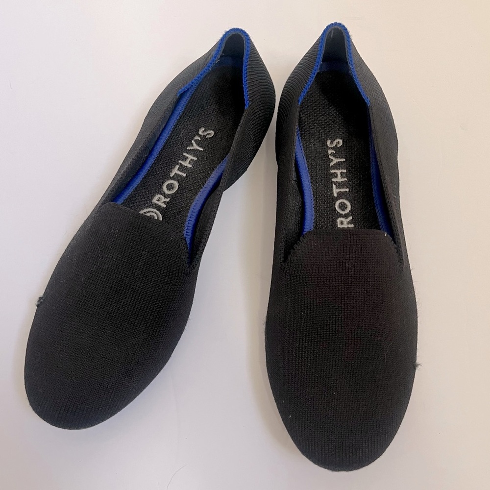 ROTHY’S The Loafer Slip on Shoes Black Size 7.5